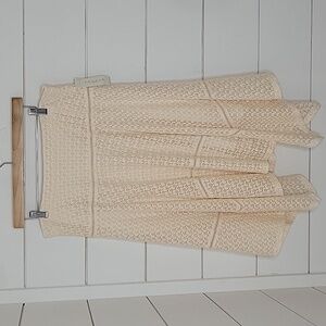 NWT Studio JPR large cream lace assymetrical midi skirt